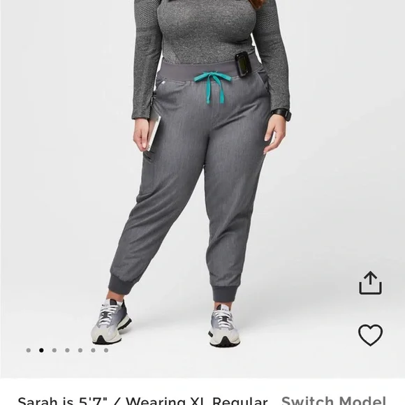 High Waisted Figs Zamora Scrub Pant XL/T Graphite - Picture 9 of 11